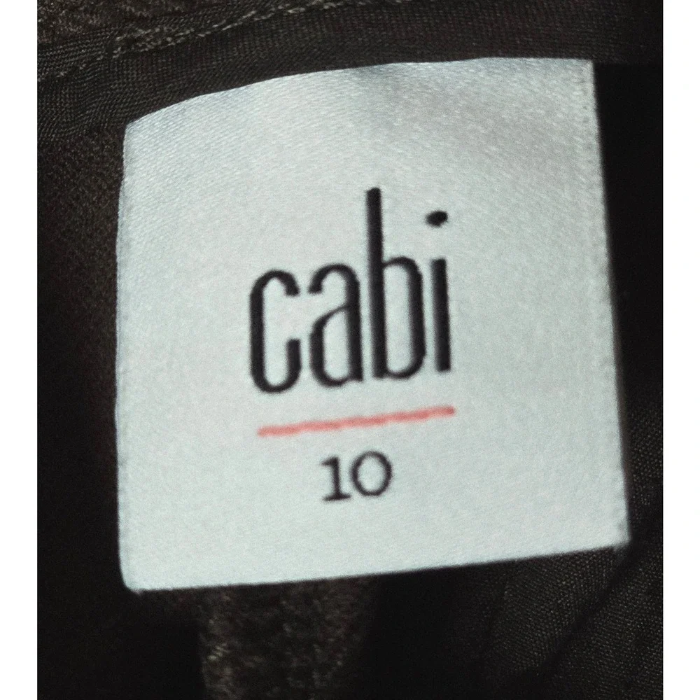 Cabi Brown Wide Leg Pintuck Trousers Side Zip Stretch‎ Career Pants Size 10
